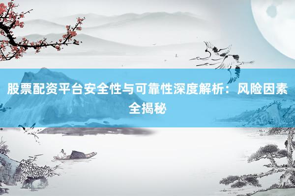 股票配资平台安全性与可靠性深度解析：风险因素全揭秘