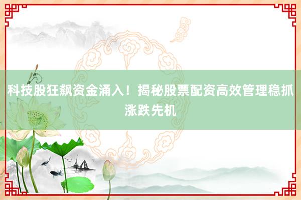 科技股狂飙资金涌入！揭秘股票配资高效管理稳抓涨跌先机