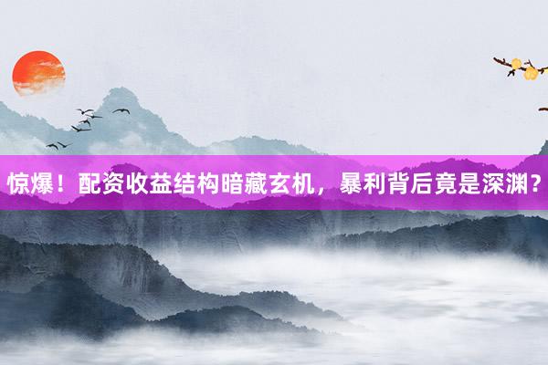 惊爆！配资收益结构暗藏玄机，暴利背后竟是深渊？