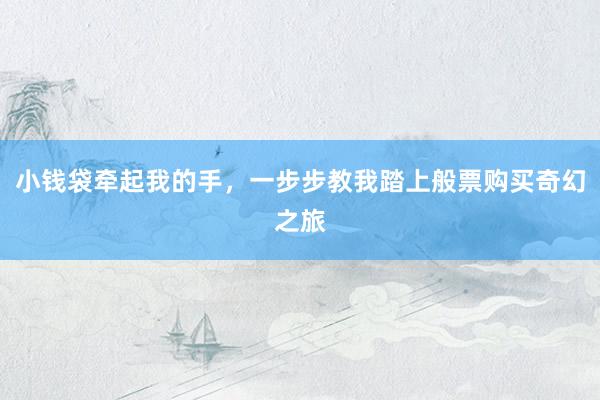 小钱袋牵起我的手，一步步教我踏上般票购买奇幻之旅