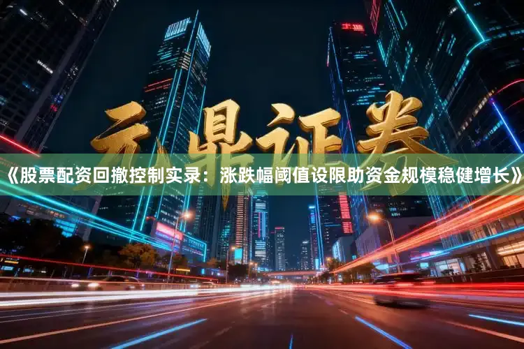 《股票配资回撤控制实录：涨跌幅阈值设限助资金规模稳健增长》