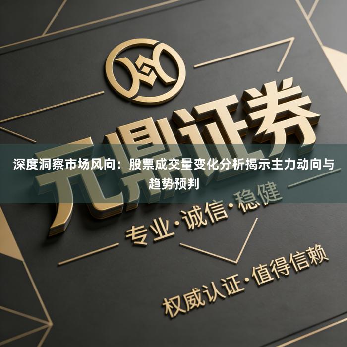 深度洞察市场风向：股票成交量变化分析揭示主力动向与趋势预判