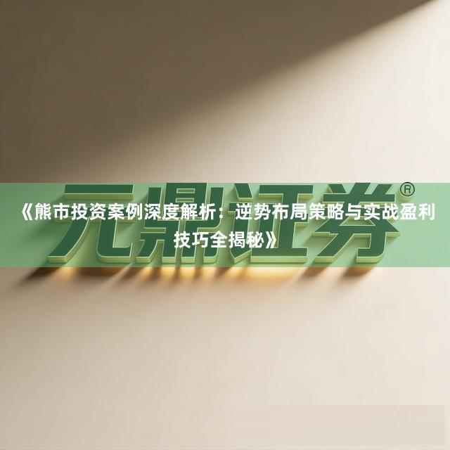《熊市投资案例深度解析：逆势布局策略与实战盈利技巧全揭秘》