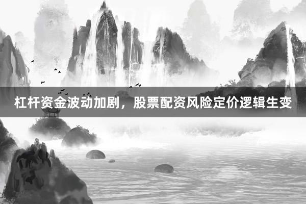 杠杆资金波动加剧，股票配资风险定价逻辑生变